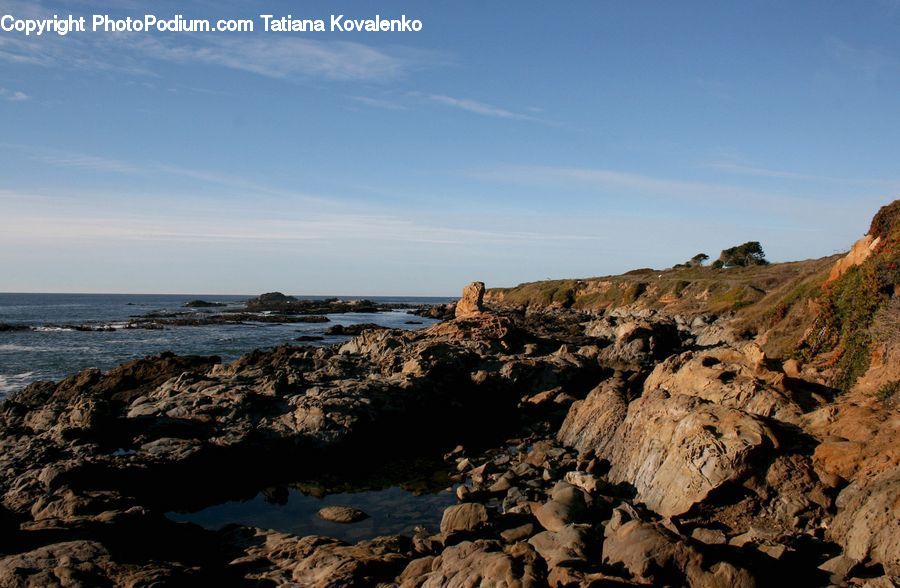 Coast, Outdoors, Sea, Water, Rock, Promontory, Cliff