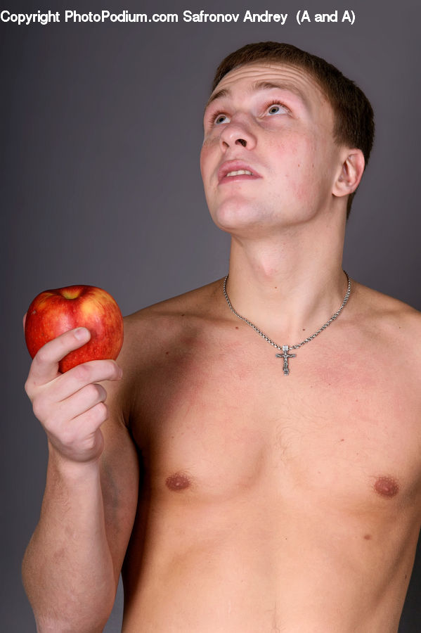 Human, People, Person, Apple, Fruit, Face, Selfie