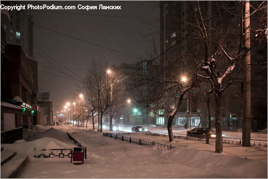 Blizzard, Outdoors, Snow, Weather, Winter, Ice, City