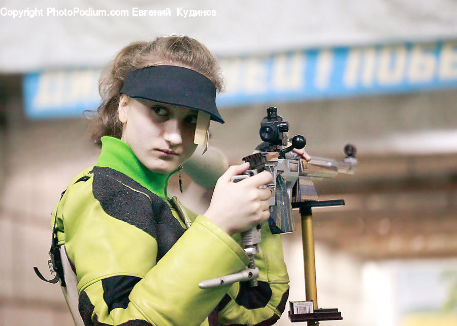 People, Person, Human, Blonde, Female, Woman, Weapon
