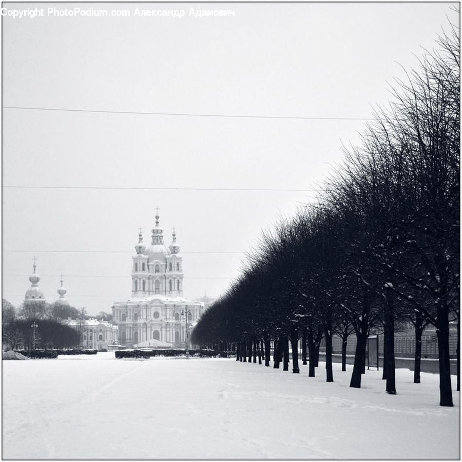 Ice, Outdoors, Snow, Architecture, Church, Worship, Cathedral