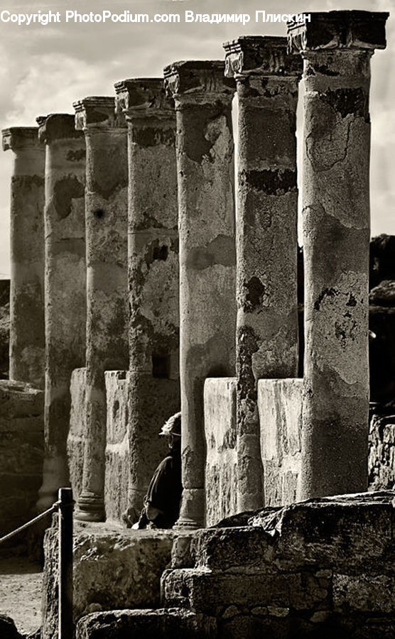 Column, Pillar, Ruins, Soil, Rock, Art, Sculpture