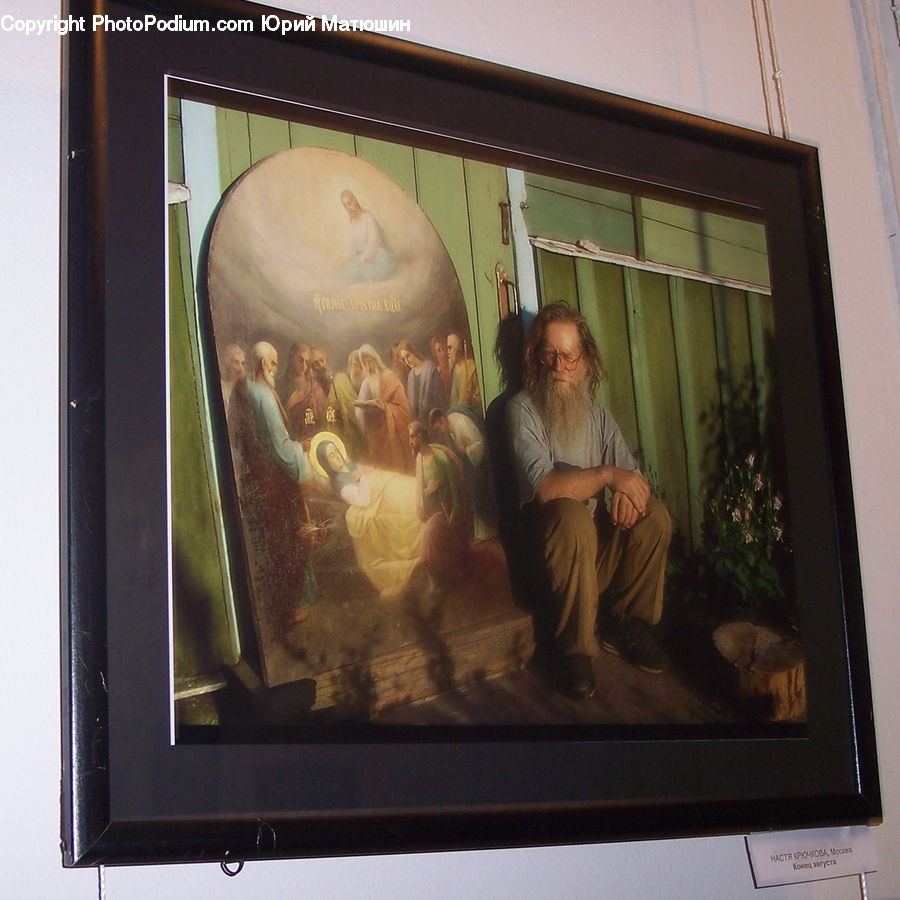 Plant, Potted Plant, People, Person, Human, Art, Entertainment Center