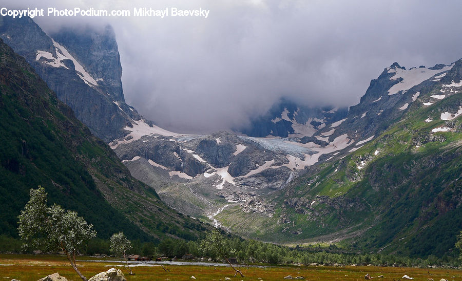 Arctic, Glacier, Ice, Mountain, Outdoors, Snow, Valley