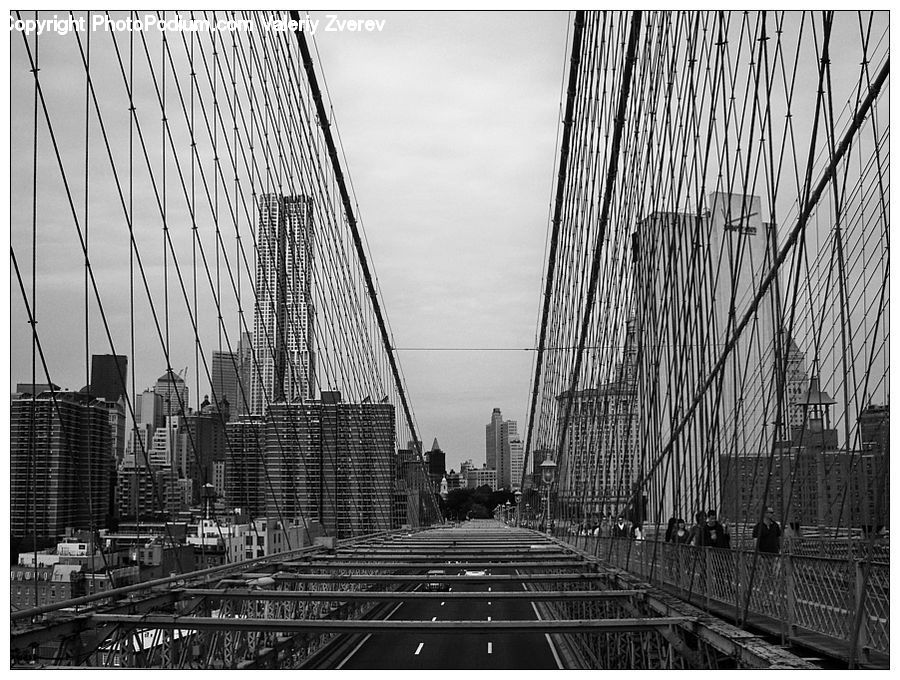 Bridge, City, Downtown, Urban