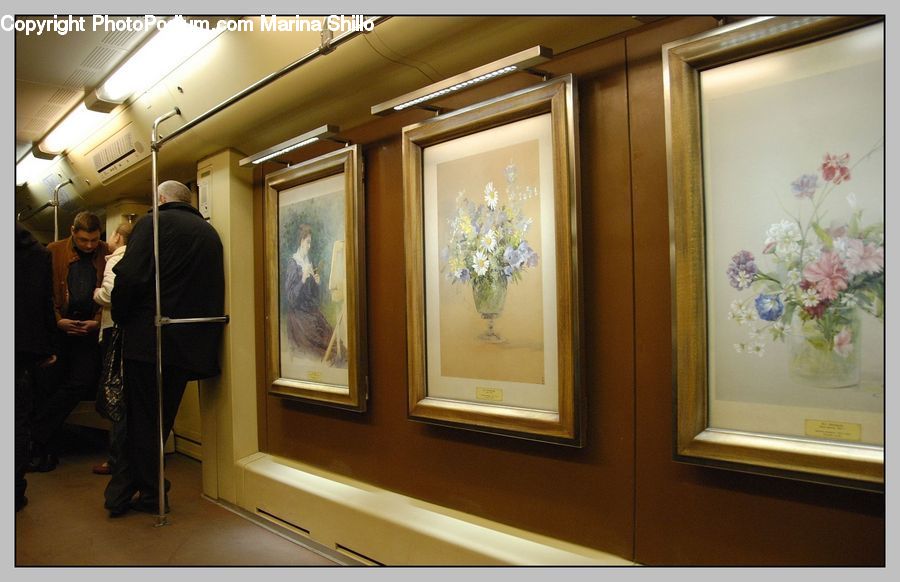 People, Person, Human, Plant, Potted Plant, Art, Painting