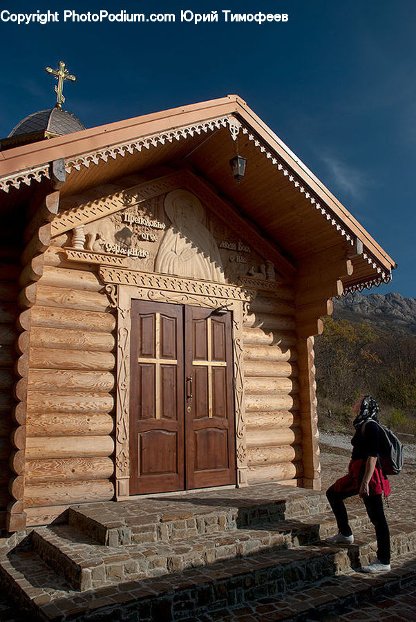 People, Person, Human, Building, Cabin, Shelter, Hut