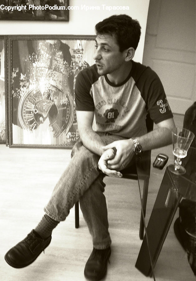 Human, People, Person, Glass, Chair, Furniture, Portrait