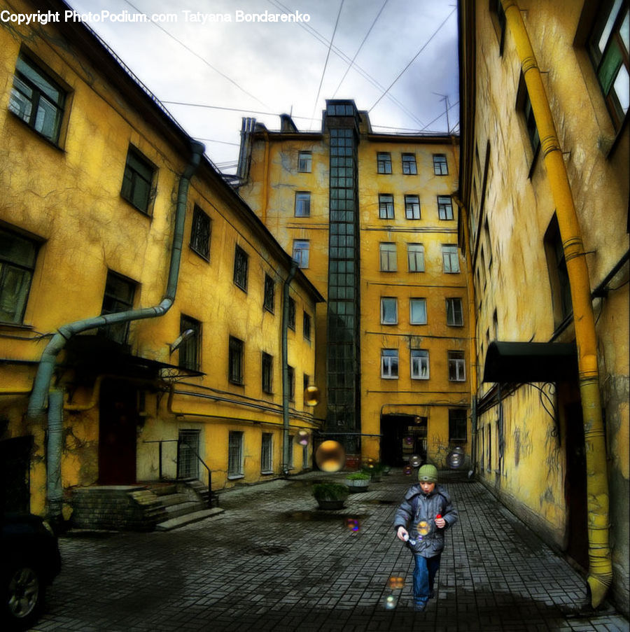 Alley, Alleyway, Road, Street, Town, Building, Downtown
