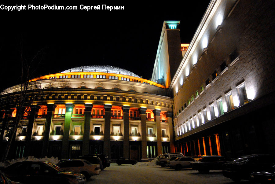 Building, Car, Suv, Vehicle, Patio, Automobile, Night