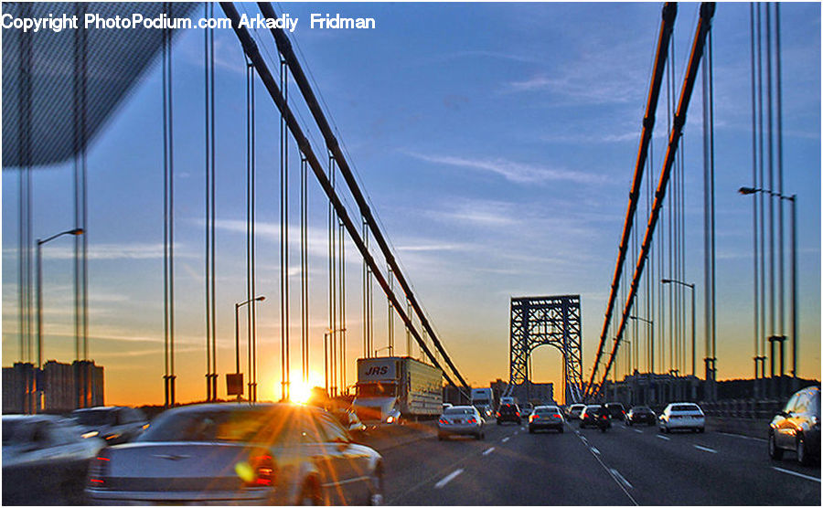 Arch Bridge, Bridge, Drawbridge, Freeway, Road, Highway, Intersection