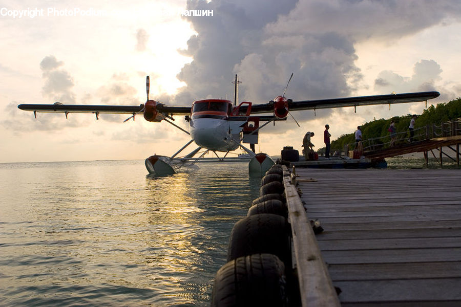 Aircraft, Airplane, Biplane, Dock, Landing, Pier, Seaplane