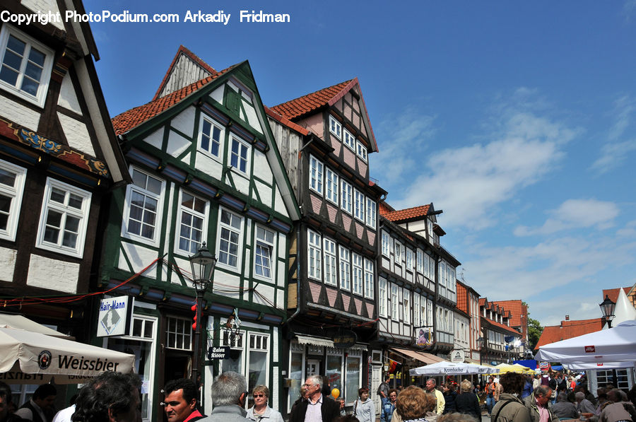 Crowd, Building, Downtown, Town, Bazaar, Market, City