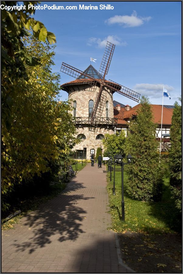 Building, Housing, Villa, Cottage, Plant, Tree, Arched