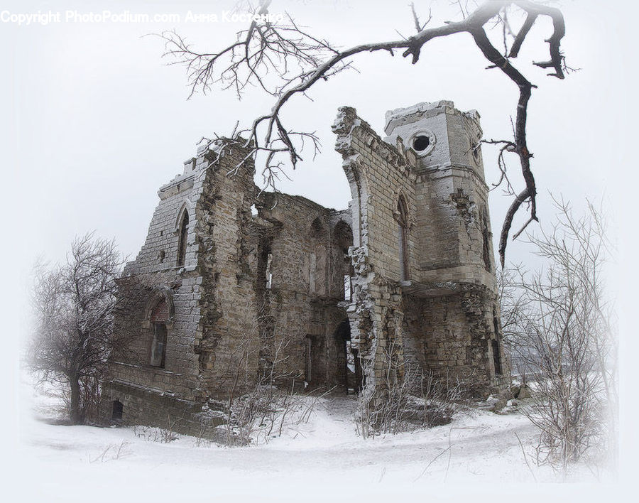 Architecture, Castle, Fort, Bell Tower, Clock Tower, Tower, Ruins