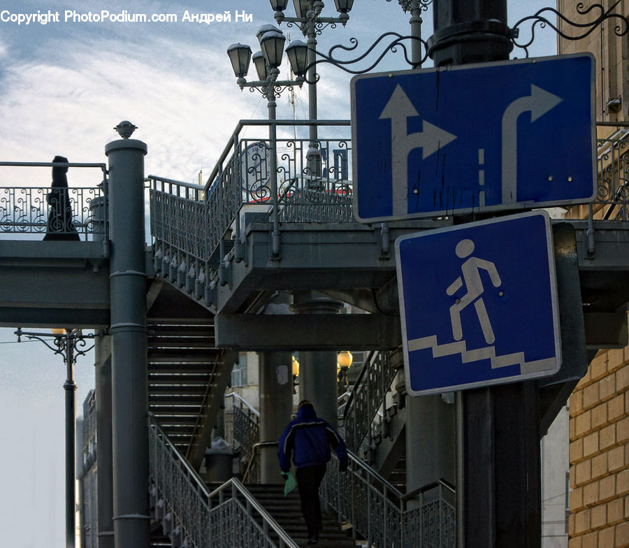Banister, Handrail, Staircase, Factory, Back, Alley, Alleyway