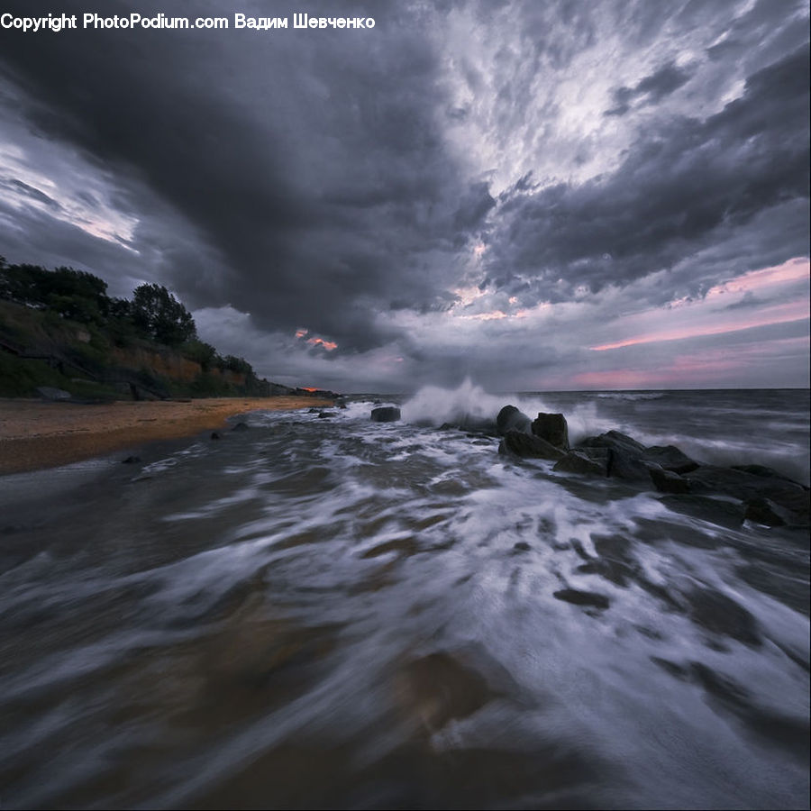 Outdoors, Sea, Sea Waves, Water, Flood, Ocean, Beach
