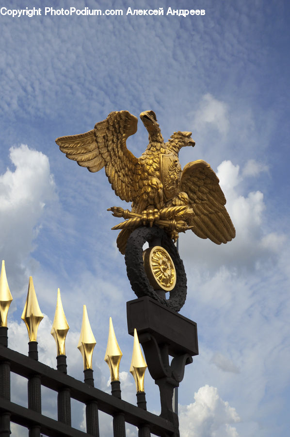 Art, Gargoyle, Statue, Sculpture, Emblem, Logo, Lamp Post