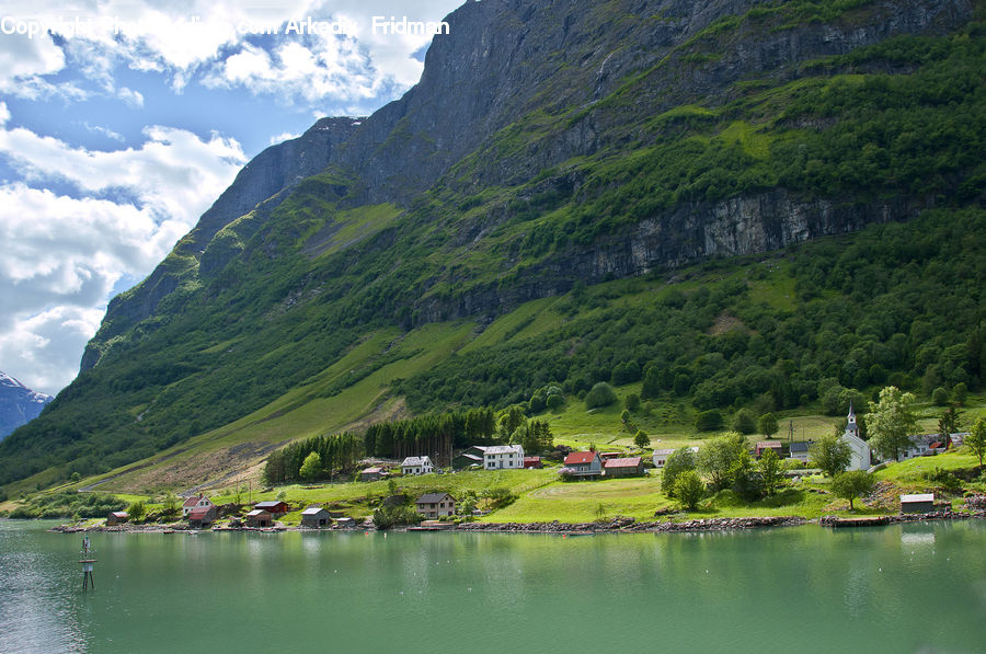 Nature, Outdoors, Lake, Water, Mountain, Crest, Peak