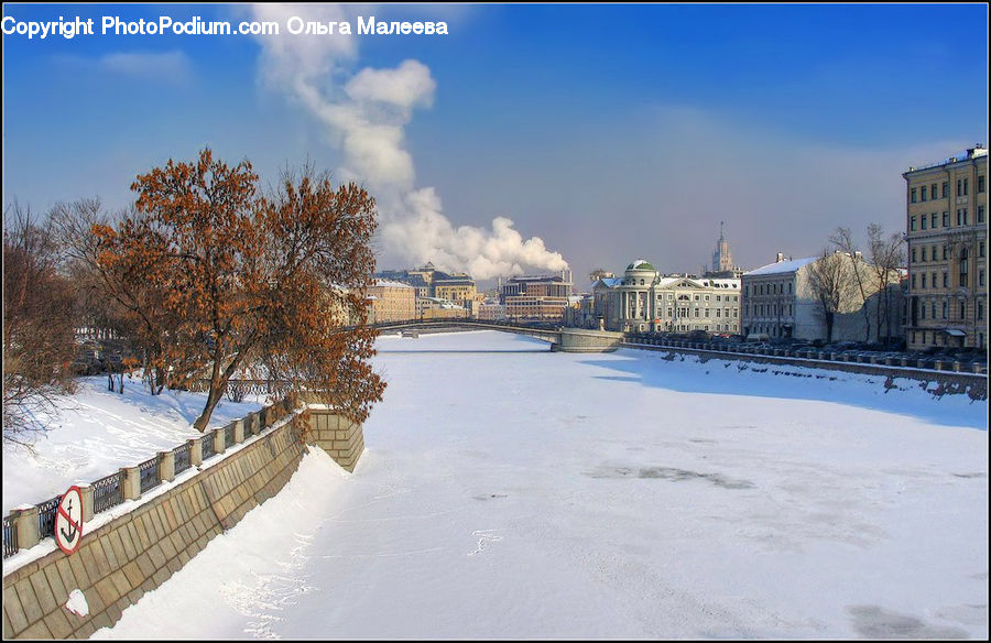 Ice, Outdoors, Snow, Landscape, Nature, Scenery, Canal