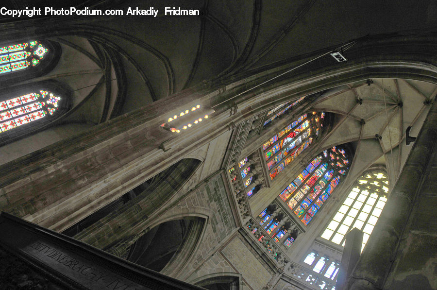 Architecture, Housing, Skylight, Window, Art, Stained Glass, Cathedral
