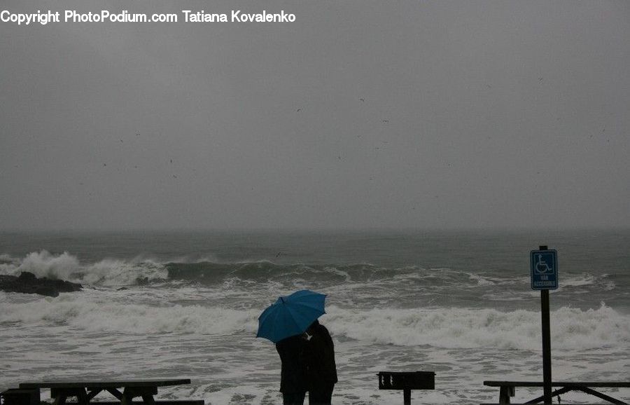 People, Person, Human, Umbrella, Coast, Outdoors, Sea
