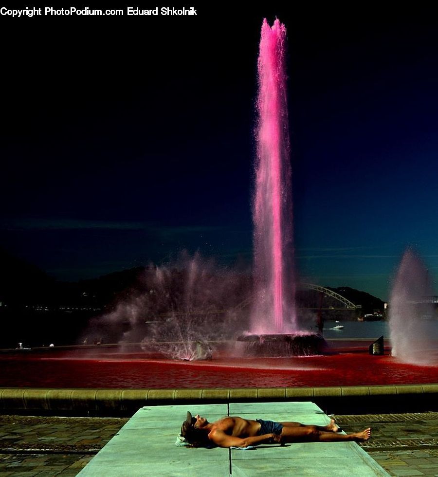 Fountain, Water, Nebula, Outer Space, Universe, Space, Sport