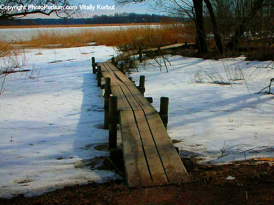 Boardwalk, Deck, Path, Sidewalk, Walkway, Bench, Dock