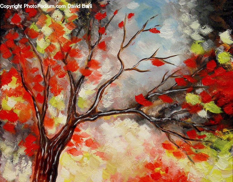 Art, Painting, Modern Art, Maple, Tree, Wood, Paint Container