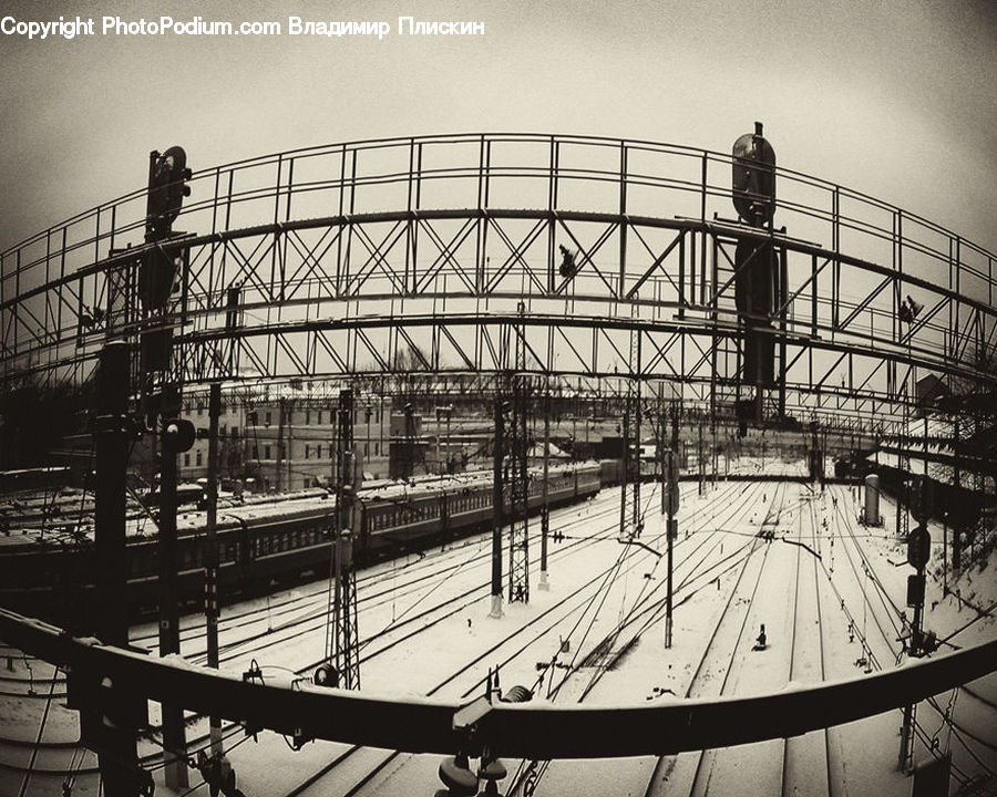 Train, Vehicle, Dock, Pier, Landing, City, Downtown