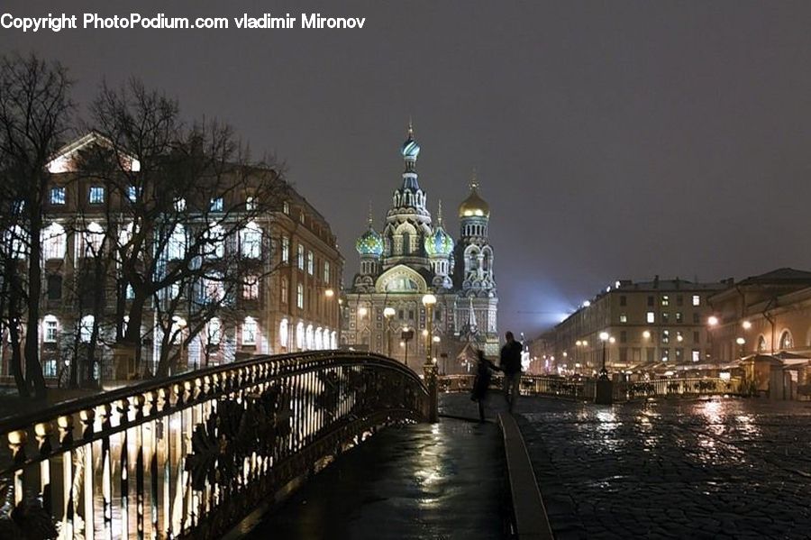 Road, Street, Town, City, Downtown, Architecture, Church