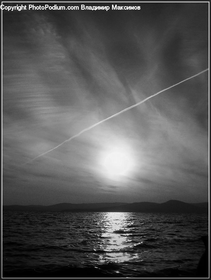 Flare, Light, Sunlight, Ocean, Outdoors, Sea, Water