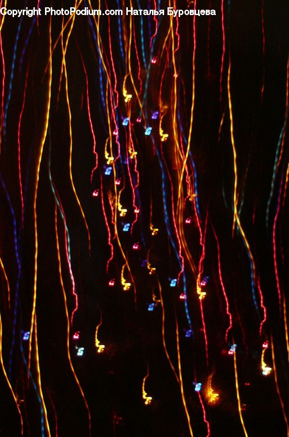 Fireworks, Night, Fire, Light
