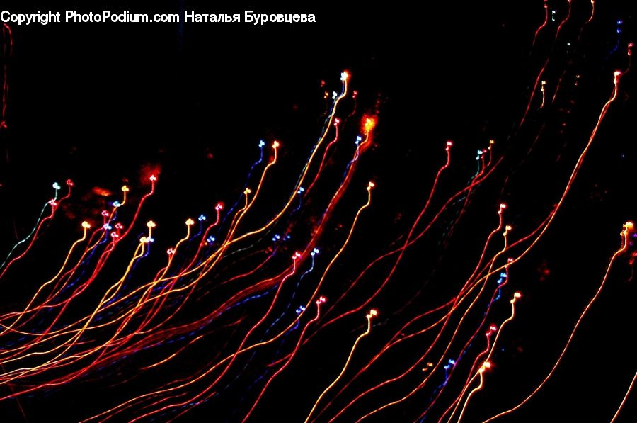 Fireworks, Night, Outdoors, Lighting