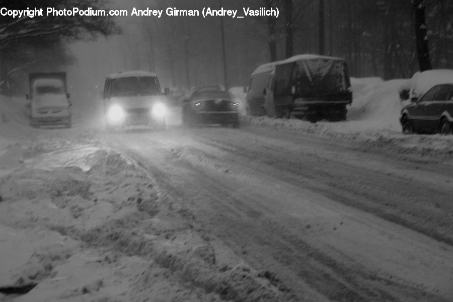 Blizzard, Outdoors, Snow, Weather, Winter, Automobile, Car