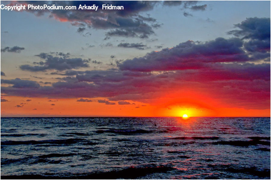 Ocean, Outdoors, Sea, Water, Dusk, Sky, Sunlight