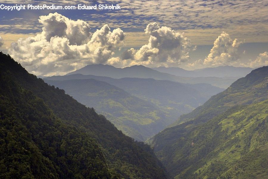 Cloud, Cumulus, Sky, Mountain, Mountain Range, Outdoors, Azure Sky