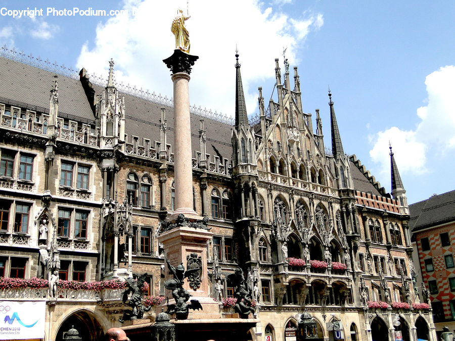 Architecture, Court, Downtown, Plaza, Town Square, Building, City
