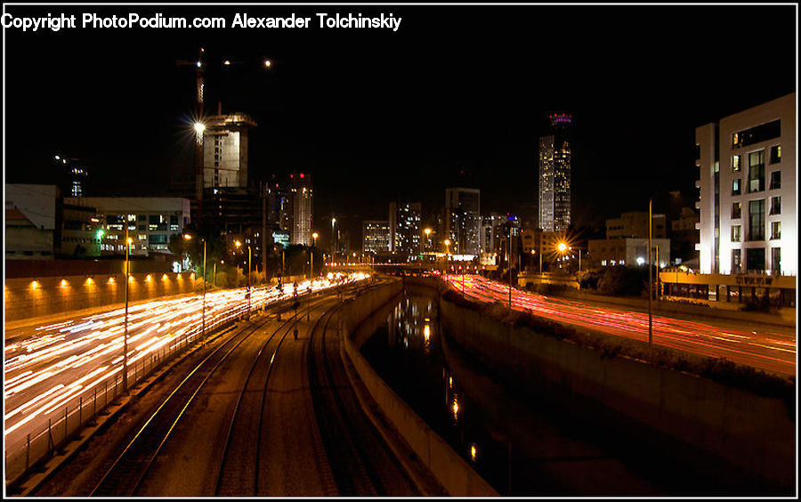City, Downtown, Metropolis, Urban, Freeway, Road, Intersection