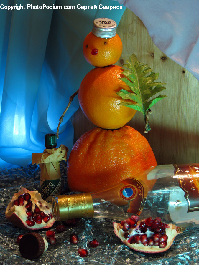 Citrus Fruit, Fruit, Orange, Bottle, Grapefruit, Indoors, Interior Design