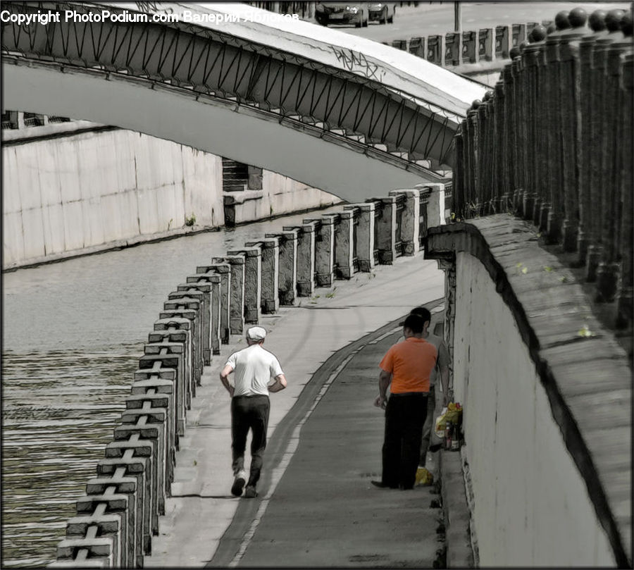 People, Person, Human, Bridge, Boardwalk, Path, Pavement