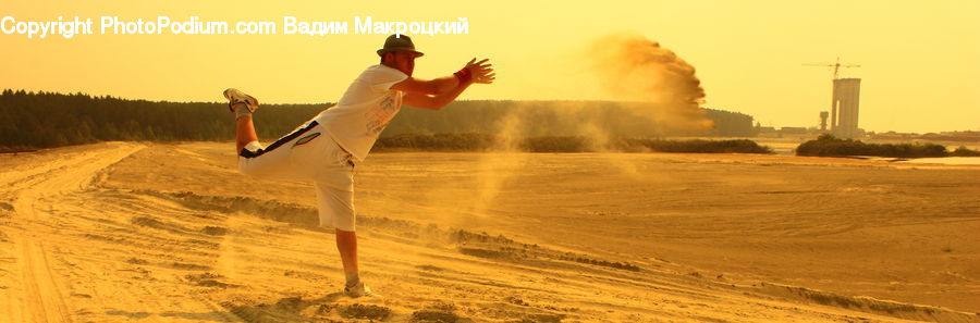 Hat, Outdoors, Sand, Soil, Sea, Sea Waves, Water