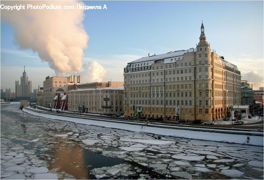 City, Downtown, Building, Architecture, Plaza, Town Square, Office Building