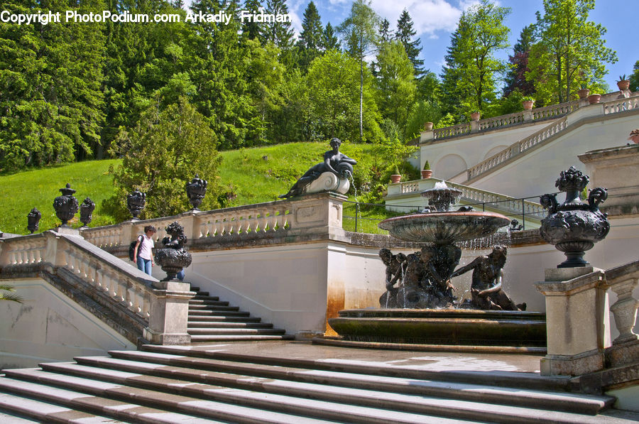 Art, Sculpture, Statue, Banister, Handrail, Fountain, Water