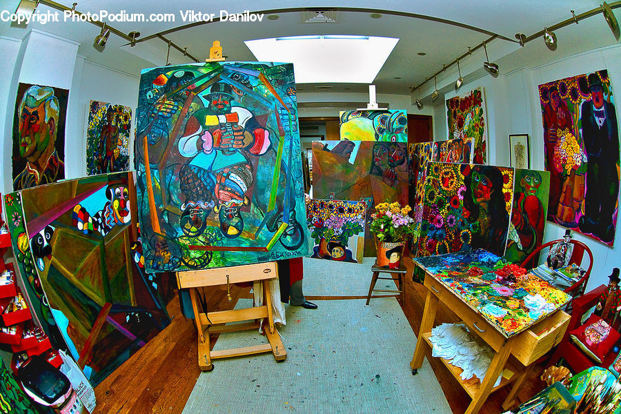 Plant, Potted Plant, Art, Painting, Modern Art, Indoors, Interior Design