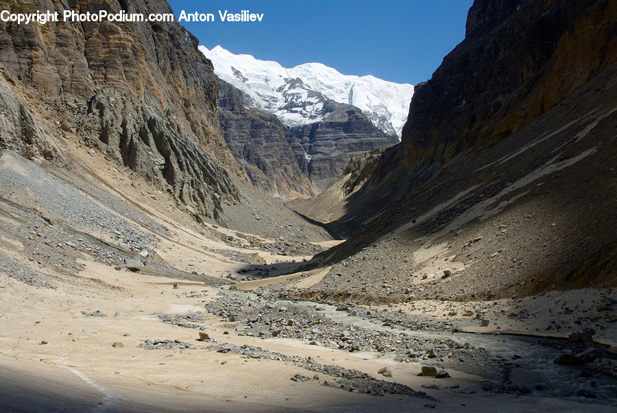 Arctic, Glacier, Ice, Mountain, Outdoors, Snow, Valley