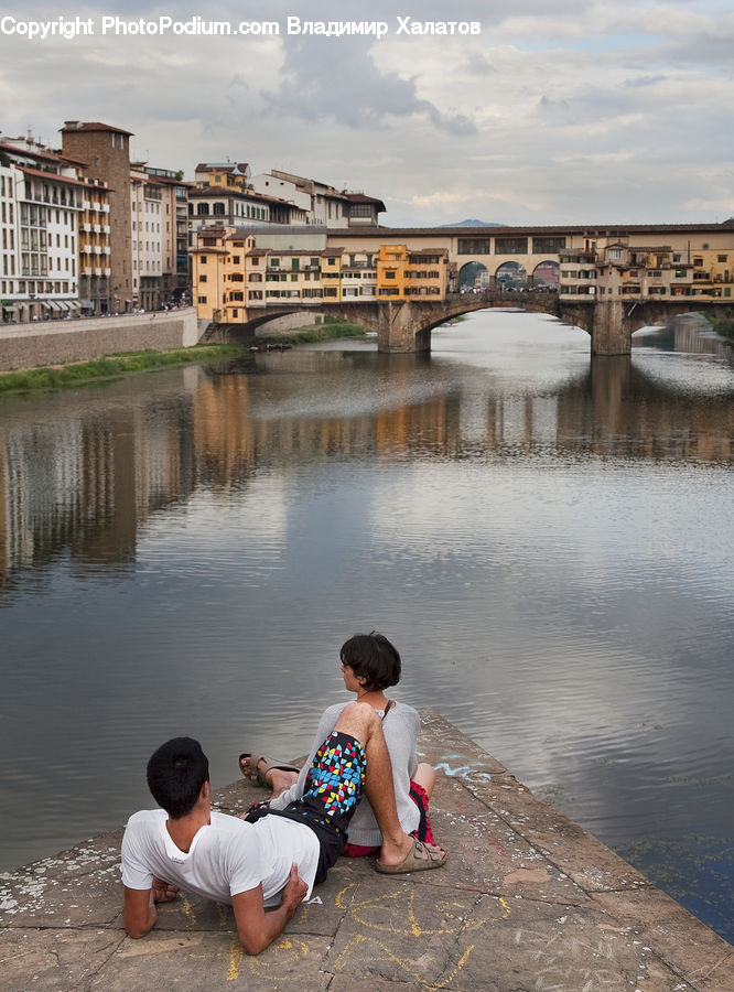 People, Person, Human, Arch, Canal, Outdoors, River