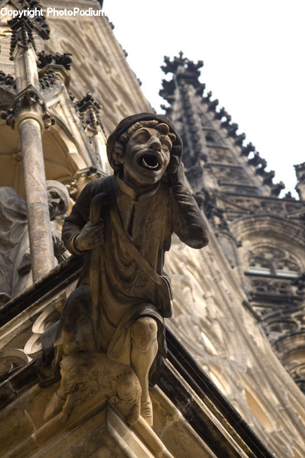 Art, Gargoyle, Statue, Column, Pillar, Sculpture, Crypt