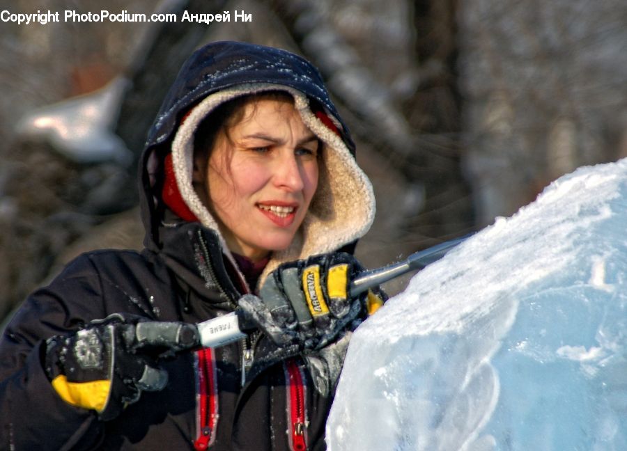 People, Person, Human, Ice, Outdoors, Snow, Bag