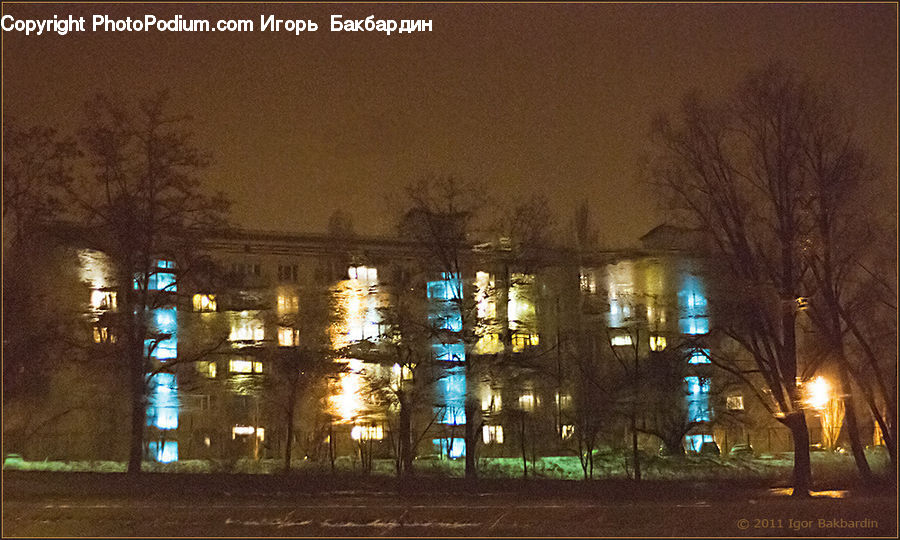 Night, Outdoors, City, Downtown, Urban, Lighting, Neighborhood
